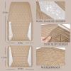 imageCAR PASS Bling Car Mats Diamond Rubber Floor Mats Full Set AntiSlip 3D Rhombus Waterproof Trim to Fit Liner Universal Glitter Crystal Sparkly Shining Rhinestone Girl Women SUV Sedan Van Pink RubberBeige Rubber