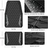 imageCAR PASS Bling Car Mats Diamond Rubber Floor Mats Full Set AntiSlip 3D Rhombus Waterproof Trim to Fit Liner Universal Glitter Crystal Sparkly Shining Rhinestone Girl Women SUV Sedan Van Pink RubberSilver Diamond