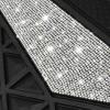 imageCAR PASS Bling Car Mats Diamond Rubber Floor Mats Full Set AntiSlip 3D Rhombus Waterproof Trim to Fit Liner Universal Glitter Crystal Sparkly Shining Rhinestone Girl Women SUV Sedan Van Pink RubberWhite Diamond