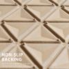 imageCAR PASS Bling Car Mats Diamond Rubber Floor Mats Full Set AntiSlip 3D Rhombus Waterproof Trim to Fit Liner Universal Glitter Crystal Sparkly Shining Rhinestone Girl Women SUV Sedan Van Pink RubberBeige Rubber