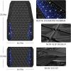 imageCAR PASS Bling Car Mats Diamond Rubber Floor Mats Full Set AntiSlip 3D Rhombus Waterproof Trim to Fit Liner Universal Glitter Crystal Sparkly Shining Rhinestone Girl Women SUV Sedan Van Pink RubberBlue Diamond