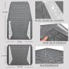 imageCAR PASS Bling Car Mats Diamond Rubber Floor Mats Full Set AntiSlip 3D Rhombus Waterproof Trim to Fit Liner Universal Glitter Crystal Sparkly Shining Rhinestone Girl Women SUV Sedan Van Pink RubberGray Rubber