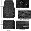 imageCAR PASS Bling Car Mats Diamond Rubber Floor Mats Full Set AntiSlip 3D Rhombus Waterproof Trim to Fit Liner Universal Glitter Crystal Sparkly Shining Rhinestone Girl Women SUV Sedan Van Pink RubberBlack Diamond