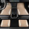 imageCAR PASS Bling Car Mats Diamond Rubber Floor Mats Full Set AntiSlip 3D Rhombus Waterproof Trim to Fit Liner Universal Glitter Crystal Sparkly Shining Rhinestone Girl Women SUV Sedan Van Pink RubberBeige Rubber