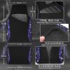 imageCAR PASS Bling Diamond Car Floor Mat Shining Rhinestones Carpet Sparkly Glitter Crystal AntiSlip PVC Heel Pad Automotive Universal Fit for SUV Sedan Car Van 4pcs for Girl Cute Women Black SilverBlue Diamond
