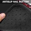 imageCAR PASS Bling Diamond Car Floor Mat Shining Rhinestones Carpet Sparkly Glitter Crystal AntiSlip PVC Heel Pad Automotive Universal Fit for SUV Sedan Car Van 4pcs for Girl Cute Women Black SilverRed Diamond