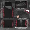 imageCAR PASS Bling Diamond Car Floor Mat Shining Rhinestones Carpet Sparkly Glitter Crystal AntiSlip PVC Heel Pad Automotive Universal Fit for SUV Sedan Car Van 4pcs for Girl Cute Women Black SilverRed Diamond