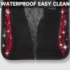 imageCAR PASS Bling Diamond Car Floor Mat Shining Rhinestones Carpet Sparkly Glitter Crystal AntiSlip PVC Heel Pad Automotive Universal Fit for SUV Sedan Car Van 4pcs for Girl Cute Women Black SilverRed Diamond