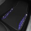 imageCAR PASS Bling Diamond Car Floor Mat Shining Rhinestones Carpet Sparkly Glitter Crystal AntiSlip PVC Heel Pad Automotive Universal Fit for SUV Sedan Car Van 4pcs for Girl Cute Women Black SilverBlue Diamond