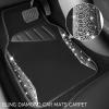 imageCAR PASS Bling Diamond Car Floor Mat Shining Rhinestones Carpet Sparkly Glitter Crystal AntiSlip PVC Heel Pad Automotive Universal Fit for SUV Sedan Car Van 4pcs for Girl Cute Women Black SilverSilver Diamond