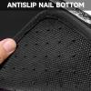 imageCAR PASS Bling Diamond Car Floor Mat Shining Rhinestones Carpet Sparkly Glitter Crystal AntiSlip PVC Heel Pad Automotive Universal Fit for SUV Sedan Car Van 4pcs for Girl Cute Women Black SilverSilver Diamond