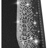 imageCAR PASS Bling Diamond Car Floor Mat Shining Rhinestones Carpet Sparkly Glitter Crystal AntiSlip PVC Heel Pad Automotive Universal Fit for SUV Sedan Car Van 4pcs for Girl Cute Women Black SilverSilver Diamond