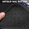 imageCAR PASS Bling Diamond Car Floor Mat Shining Rhinestones Carpet Sparkly Glitter Crystal AntiSlip PVC Heel Pad Automotive Universal Fit for SUV Sedan Car Van 4pcs for Girl Cute Women Black SilverBlue Diamond