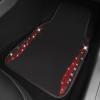 imageCAR PASS Bling Diamond Car Floor Mat Shining Rhinestones Carpet Sparkly Glitter Crystal AntiSlip PVC Heel Pad Automotive Universal Fit for SUV Sedan Car Van 4pcs for Girl Cute Women Black SilverRed Diamond
