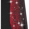imageCAR PASS Bling Diamond Car Floor Mat Shining Rhinestones Carpet Sparkly Glitter Crystal AntiSlip PVC Heel Pad Automotive Universal Fit for SUV Sedan Car Van 4pcs for Girl Cute Women Black SilverRed Diamond
