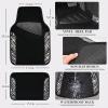 imageCAR PASS Bling Diamond Car Floor Mats Shining Rhinestone Carpet Sparkly Glitter Crystal with AntiSlip PVC Heel Pad Waterproof Universal Fit Automotive SUVSedanVanCute Girl Women4pcs Black SliverZebra