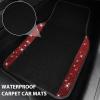 imageCAR PASS Bling Diamond Car Floor Mats Shining Rhinestone Carpet Sparkly Glitter Crystal with AntiSlip PVC Heel Pad Waterproof Universal Fit Automotive SUVSedanVanCute Girl Women4pcs Black SliverRed Diamond