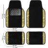 imageCAR PASS Bling Diamond Car Floor Mats Shining Rhinestone Carpet Sparkly Glitter Crystal with AntiSlip PVC Heel Pad Waterproof Universal Fit Automotive SUVSedanVanCute Girl Women4pcs Black SliverYellow Diamond