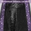 imageCAR PASS Bling Diamond Car Floor Mats Shining Rhinestone Carpet Sparkly Glitter Crystal with AntiSlip PVC Heel Pad Waterproof Universal Fit Automotive SUVSedanVanCute Girl Women4pcs Black SliverViolet Diamond