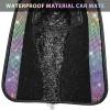 imageCAR PASS Bling Diamond Car Floor Mats Shining Rhinestone Carpet Sparkly Glitter Crystal with AntiSlip PVC Heel Pad Waterproof Universal Fit Automotive SUVSedanVanCute Girl Women4pcs Black SliverColorful Diamond