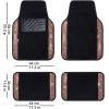 imageCAR PASS Bling Diamond Car Floor Mats Shining Rhinestone Carpet Sparkly Glitter Crystal with AntiSlip PVC Heel Pad Waterproof Universal Fit Automotive SUVSedanVanCute Girl Women4pcs Black SliverGold Diamond