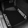 imageCAR PASS Bling Diamond Car Floor Mats Shining Rhinestone Carpet Sparkly Glitter Crystal with AntiSlip PVC Heel Pad Waterproof Universal Fit Automotive SUVSedanVanCute Girl Women4pcs Black SliverCow