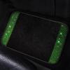imageCAR PASS Bling Diamond Car Floor Mats Shining Rhinestone Carpet Sparkly Glitter Crystal with AntiSlip PVC Heel Pad Waterproof Universal Fit Automotive SUVSedanVanCute Girl Women4pcs Black SliverGreen Diamond