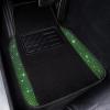 imageCAR PASS Bling Diamond Car Floor Mats Shining Rhinestone Carpet Sparkly Glitter Crystal with AntiSlip PVC Heel Pad Waterproof Universal Fit Automotive SUVSedanVanCute Girl Women4pcs Black SliverGreen Diamond