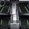 imageCAR PASS Bling Diamond Car Floor Mats Shining Rhinestone Carpet Sparkly Glitter Crystal with AntiSlip PVC Heel Pad Waterproof Universal Fit Automotive SUVSedanVanCute Girl Women4pcs Black SliverGreen Diamond