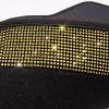 imageCAR PASS Bling Diamond Car Floor Mats Shining Rhinestone Carpet Sparkly Glitter Crystal with AntiSlip PVC Heel Pad Waterproof Universal Fit Automotive SUVSedanVanCute Girl Women4pcs Black SliverYellow Diamond