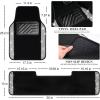 imageCAR PASS Bling Diamond Car Floor Mats Shining Rhinestone Carpet Sparkly Glitter Crystal with AntiSlip PVC Heel Pad Waterproof Universal Fit Automotive SUVSedanVanCute Girl Women4pcs Black SliverBlack Silver