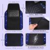 imageCAR PASS Bling Diamond Car Floor Mats Shining Rhinestone Carpet Sparkly Glitter Crystal with AntiSlip PVC Heel Pad Waterproof Universal Fit Automotive SUVSedanVanCute Girl Women4pcs Black SliverBlue Diamond