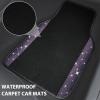 imageCAR PASS Bling Diamond Car Floor Mats Shining Rhinestone Carpet Sparkly Glitter Crystal with AntiSlip PVC Heel Pad Waterproof Universal Fit Automotive SUVSedanVanCute Girl Women4pcs Black SliverViolet Diamond