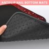 imageCAR PASS Bling Diamond Car Floor Mats Shining Rhinestone Carpet Sparkly Glitter Crystal with AntiSlip PVC Heel Pad Waterproof Universal Fit Automotive SUVSedanVanCute Girl Women4pcs Black SliverRed Diamond