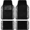 imageCAR PASS Bling Diamond Car Floor Mats Shining Rhinestone Carpet Sparkly Glitter Crystal with AntiSlip PVC Heel Pad Waterproof Universal Fit Automotive SUVSedanVanCute Girl Women4pcs Black SliverSilver Diamond
