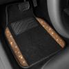 imageCAR PASS Bling Diamond Car Floor Mats Shining Rhinestone Carpet Sparkly Glitter Crystal with AntiSlip PVC Heel Pad Waterproof Universal Fit Automotive SUVSedanVanCute Girl Women4pcs Black SliverGolden