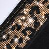 imageCAR PASS Bling Diamond Car Floor Mats Shining Rhinestone Carpet Sparkly Glitter Crystal with AntiSlip PVC Heel Pad Waterproof Universal Fit Automotive SUVSedanVanCute Girl Women4pcs Black SliverGold Leopard
