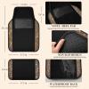 imageCAR PASS Bling Diamond Car Floor Mats Shining Rhinestone Carpet Sparkly Glitter Crystal with AntiSlip PVC Heel Pad Waterproof Universal Fit Automotive SUVSedanVanCute Girl Women4pcs Black SliverGolden