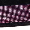 imageCAR PASS Bling Diamond Car Floor Mats Shining Rhinestone Carpet Sparkly Glitter Crystal with AntiSlip PVC Heel Pad Waterproof Universal Fit Automotive SUVSedanVanCute Girl Women4pcs Black SliverPink Diamond