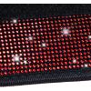imageCAR PASS Bling Diamond Car Floor Mats Shining Rhinestone Carpet Sparkly Glitter Crystal with AntiSlip PVC Heel Pad Waterproof Universal Fit Automotive SUVSedanVanCute Girl Women4pcs Black SliverRed Diamond