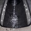 imageCAR PASS Bling Diamond Car Floor Mats Shining Rhinestone Carpet Sparkly Glitter Crystal with AntiSlip PVC Heel Pad Waterproof Universal Fit Automotive SUVSedanVanCute Girl Women4pcs Black SliverSilver Diamond