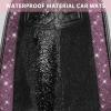 imageCAR PASS Bling Diamond Car Floor Mats Shining Rhinestone Carpet Sparkly Glitter Crystal with AntiSlip PVC Heel Pad Waterproof Universal Fit Automotive SUVSedanVanCute Girl Women4pcs Black SliverPink Diamond