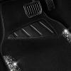 imageCAR PASS Bling Diamond Car Floor Mats Shining Rhinestone Carpet Sparkly Glitter Crystal with AntiSlip PVC Heel Pad Waterproof Universal Fit Automotive SUVSedanVanCute Girl Women4pcs Black SliverAB Silver