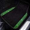 imageCAR PASS Bling Diamond Car Floor Mats Shining Rhinestone Carpet Sparkly Glitter Crystal with AntiSlip PVC Heel Pad Waterproof Universal Fit Automotive SUVSedanVanCute Girl Women4pcs Black SliverGreen Diamond