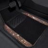 imageCAR PASS Bling Diamond Car Floor Mats Shining Rhinestone Carpet Sparkly Glitter Crystal with AntiSlip PVC Heel Pad Waterproof Universal Fit Automotive SUVSedanVanCute Girl Women4pcs Black SliverGold Diamond