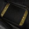 imageCAR PASS Bling Diamond Car Floor Mats Shining Rhinestone Carpet Sparkly Glitter Crystal with AntiSlip PVC Heel Pad Waterproof Universal Fit Automotive SUVSedanVanCute Girl Women4pcs Black SliverYellow Diamond