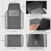 imageCAR PASS Bling Diamond Car Floor Mats Shining Rhinestone Carpet Sparkly Glitter Crystal with AntiSlip PVC Heel Pad Waterproof Universal Fit Automotive SUVSedanVanCute Girl Women4pcs Black SliverGray