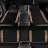 imageCAR PASS Bling Diamond Car Floor Mats Shining Rhinestone Carpet Sparkly Glitter Crystal with AntiSlip PVC Heel Pad Waterproof Universal Fit Automotive SUVSedanVanCute Girl Women4pcs Black SliverGolden