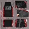imageCAR PASS Bling Diamond Car Floor Mats Shining Rhinestone Carpet Sparkly Glitter Crystal with AntiSlip PVC Heel Pad Waterproof Universal Fit Automotive SUVSedanVanCute Girl Women4pcs Black SliverRed Diamond