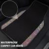 imageCAR PASS Bling Diamond Car Floor Mats Shining Rhinestone Carpet Sparkly Glitter Crystal with AntiSlip PVC Heel Pad Waterproof Universal Fit Automotive SUVSedanVanCute Girl Women4pcs Black SliverColorful Diamond
